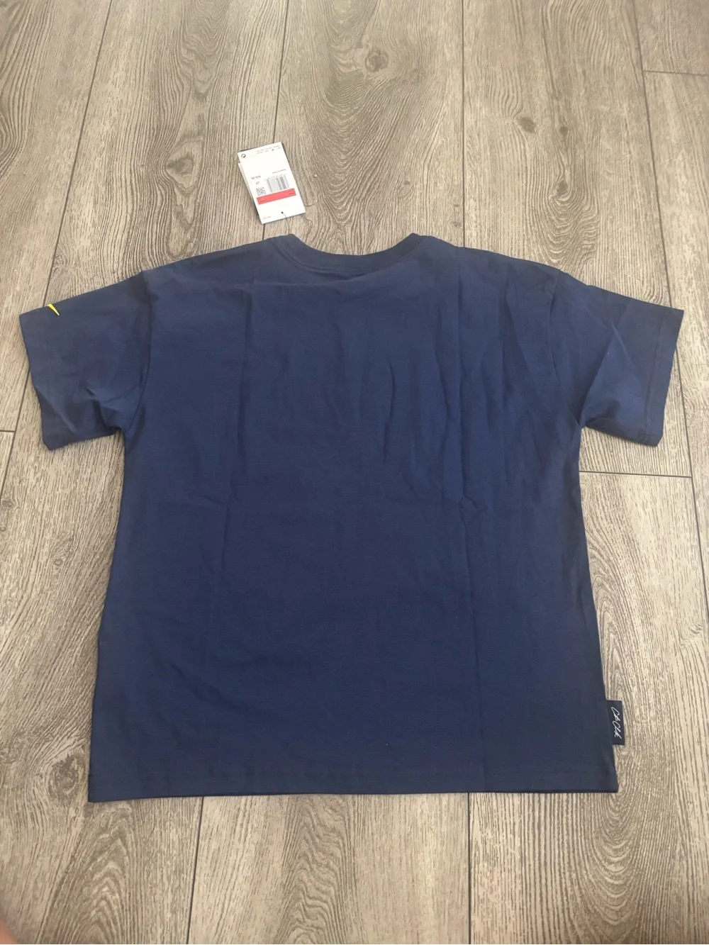 Nike kids Navy T-Shirt with Yellow Logo